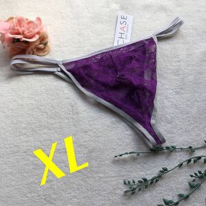 新品 メンズ　XLサイズ　豪華　パープル　　花柄　シースルー　sexy ショーツ　パンツ　エロカッコいい ビキニ ブリーフ