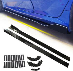  black VEHSUN[ improvement goods ] side Canard all-purpose side flap spoiler side skirt Canard lip spoiler sa