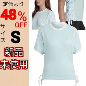 【S】ALWAYS ORIGINAL レースアップ Tシャツ アディダスオリジナルス タグ付き 新品未使用 ロゴTシャツ 
