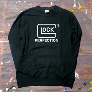 送料無料【GLOCK】グロック/ピストル / 長袖トレーナー /ブラック★選べる3サイズ/M L XL / 8.4オンス