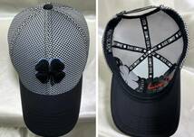 美品 BLACK CLOVER ブラッククローバー キャップ 帽子 ブラッククローバーキャップ メッシュ グレー系×ブラック SM_画像8