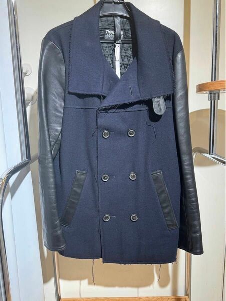 【wjk】Pコート Navy/Black ホワイトタグ クリーニング済み 2014AW Mサイズ【中古／美品】