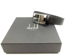 u9419 未使用保管品 ダンヒル dunhill 42/107 レザー 黒 ベルト メンズ スーツ ファッション