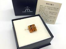 u9653 Amber of Beoluna 琥珀 アンバー タイタック タイピン メンズ コレクション アクセサリー_画像2