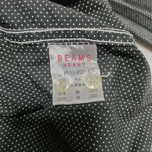 BEAMS HEART ドット柄 襟袖切返し 長袖シャツ XL 【A14】_画像5