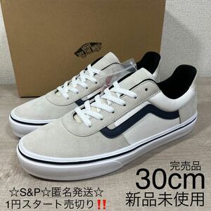 1円スタート売切り 新品未使用 VANS バンズ スニーカー MODULO 天然皮革 ホワイト30cm 軽量 完売品 スリッポン オールドスクール ERA SK8