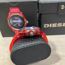 1円スタート売切り 新品未使用 DIESEL FADELITE スマートウォッチ ディーゼル DIESEL ON 心拍数 GPS Google レッド 腕時計_画像3