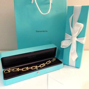 ◆￥185万◆TIFFANY◆未使用◆ハードウェア18Kイエローゴールドブレスレットの画像4