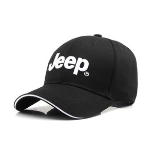 新品$Jeep 帽子 スポーツ コットンツイル刺繍ロゴ ゴルフ 野球帽 ブラック