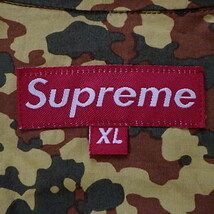 ☆ 初期 90s USA アメリカ製 Supreme シュプリーム German Camo S/S Shirt ジャーマンカモ 迷彩 半袖 シャツ 紙タグ (オリーブXL)DSC_画像5