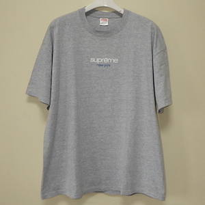 ☆ 初期 1997年 97 90s Supreme シュプリーム Classic Logo Tee クラシックロゴ Tシャツ new york ツルタグ (グレー灰XL)DDE