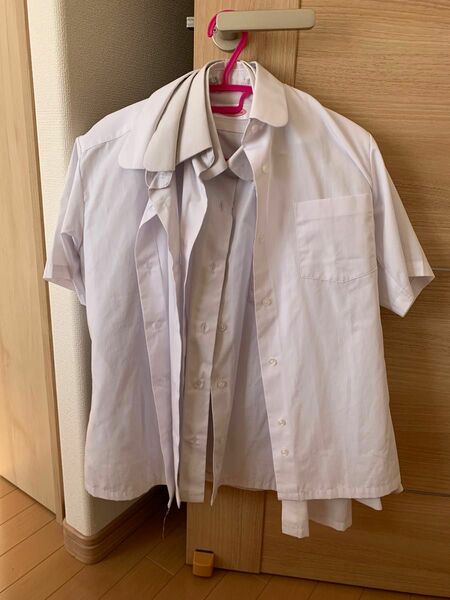 中学校　半袖　ブラウス　丸襟　角襟　Sサイズ　Mサイズ　150サイズ 白 ワイシャツ 制服　4枚