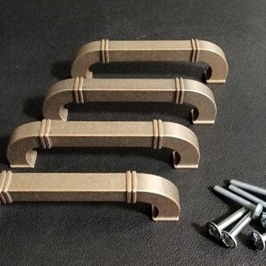 アンティーク風風化ニッケル ハンドル 取っ手 つまみノブ(4個セット)②