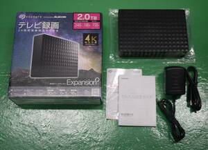 新同品 Seagate 外付けハードディスク SRD0NF2 2TB テレビ 録画 4K対応 レコーダー PC PS5 PS4 静音 Expansion HDD