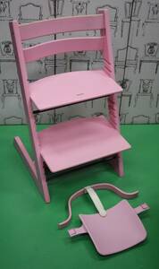 STOKKE ストッケ トリップトラップ ハイチェア + ベビーセット ベビーチェア 成長する椅子 北欧家具 ピンク