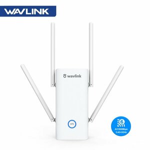 WAVLINK 無線LAN中継機 技適認証 Wi-Fi6対応 AX1800 デュアルバンド 5GHz 1201Mbps+2.4GHz 573Mbps WPS機能 リピーター+ルーター+AP WN583A