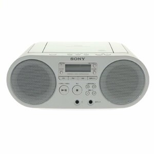 1円スタート 美品 SONY ソニー CDプレーヤー ZS-S40 CDデッキ 小型 ラジオ FM AM オーディオ機器 MP3 WMA ホワイト 通電確認済