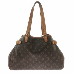 1円スタート LOUIS VUITTON ルイヴィトン バティニョール オリゾンタル M51154 DU2047 モノグラム ゴールド金具 トートバッグ ブラウン