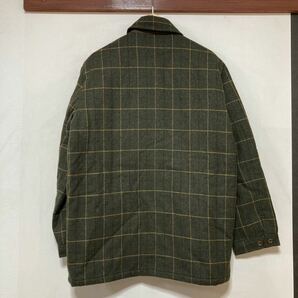 う1307 CHAPS Ralph Lauren チャップス チェック柄 中綿ウールジャケット L オリーブの画像2