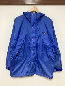 お1364 Patagonia パタゴニア 64282 ナイロンジャケット マウンテンパーカー KIDS L (12) ブルー キッズ アウトドア