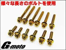 Z22-4 G-moto製 ステンレス製 エンジンボルト ゴールドカラーボルト 22本set フランジボルト ジェイド JADE250用_画像5