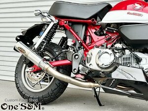 W2-143SV モンキー125 JB02 JB03用 フルエキゾースト マフラー ワンズ管 アルミ サイレンサー シルバー セット