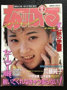 あっぷるず。 1989年11月号 宮沢りえ 加藤純子 中原絵美 山本留美 奥貫薫 森村あすか 丘咲ひとみ 美少女 セーラー服 制服 水着★W３３a2402