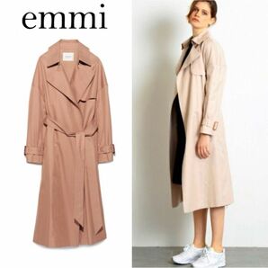 emmi atelier シルク混トレンチコート