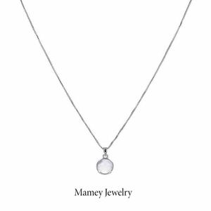Mamey Jewelry 月光石ネックレス、女性ニッチデザイン、高級感ネックチェーン、女性セーターチェーン、鎖骨チェーン