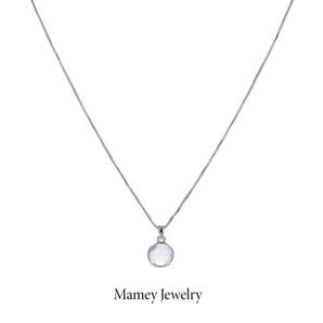 Mamey Jewelry 月光石ネックレス、女性ニッチデザイン、高級感ネックチェーン、女性セーターチェーン、鎖骨チェーン
