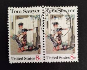 アメリカの切手 1972-10-13発行 Tom Sawyer by Norman Rockwell