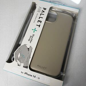 iPhone13 iPhone14 耐衝撃ハイブリッドケース グレージュ 0635