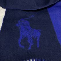 未使用! POLO RALPH LAUREN ラルフローレン! マフラー! ビッグ・ポロ! イタリア製! MADE IN ITALY_画像2