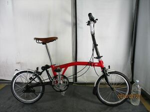 D336　★75000円スタート★　折りたたみ中古自転車　BROMPTON　レッド　3段【16インチ 】 入札お待ちしております(*^▽^*)