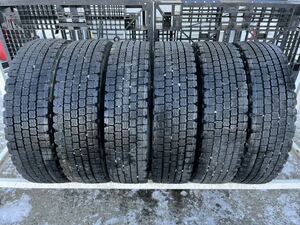 TBLT48 中古 225/80R17.5 123/122L BRIDGESTONE W910 ブリヂストン 冬タイヤ スタッドレス SNOW 4t 中型 ライトトラック用 6本セット