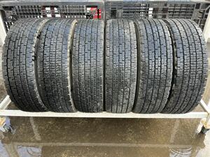 TBLT56 中古 245/80R17.5 133/131J DUNLOP DECTES SP002 ダンロップ デクテス 冬タイヤ スタッドレス 4t 中型 ライトトラック 6本セット