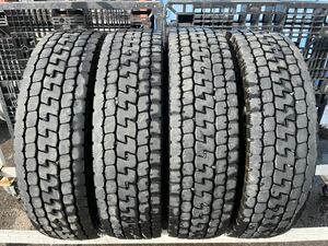 TBLT59 中古 225/90R17.5 127/125L YOKOHAMA 710R ヨコハマ 夏タイヤ ミックス MIX SNOW 4t 中型 LT ライトトラック 4本SET