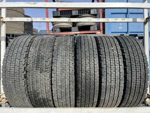 TBLT108 中古 225/80R17.5 123/122L DUNLOP SP002 ダンロップ 冬タイヤ スタッドレス 中型 LT ライトトラック用 2022年製 6本セット