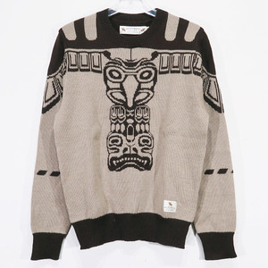 NEIGHBORHOOD ネイバーフッド 14AW TOTEM/W-CREW.LS トーテム クルー ロングスリーブ ニット トップス セーター ベージュ Fez