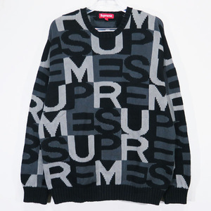 SUPREME シュプリーム 18AW BIG LETTERS SWEATER ビッグレター セーター トップス ニット ブラック Fez