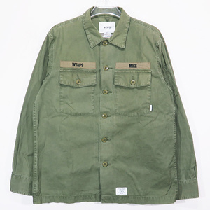 WTAPS ダブルタップス 18SS BUDS LS 02/SHIRT.COTTON.GABADINE バッツ ロングスリーブ シャツ コットン ギャバジン オリーブドラブ Fez