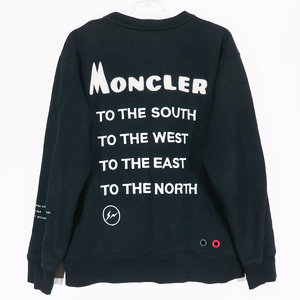 MONCLER モンクレール x Fragment Design フラグメント デザイン MAGLIA GIROCOLLO クルーネック スウェット トレーナー ブラック Fez ten