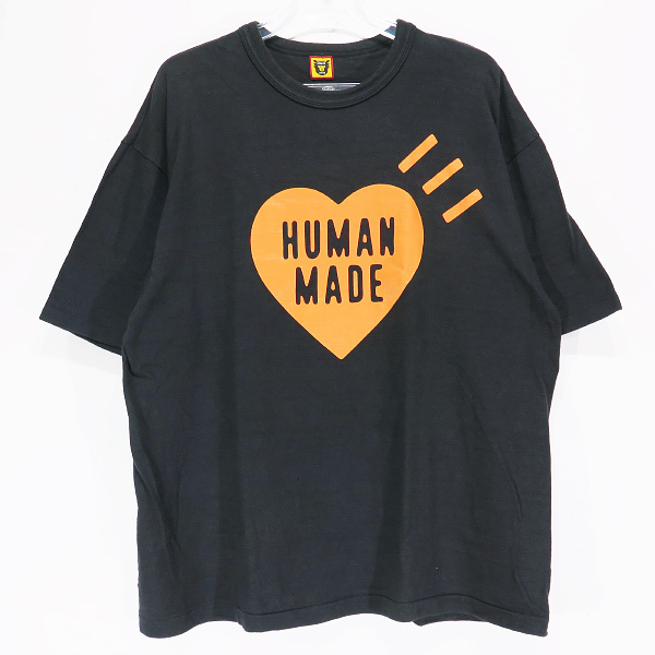 HUMAN MADE ヒューマンメイド HEART T-SHIRT ハート ショートスリーブ Tシャツ ブラック オレンジ Fez