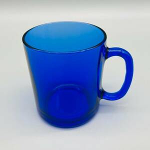 (60) アルコロック Arcoroc ガラス製 マグカップ 1客 フランス製 ブルー