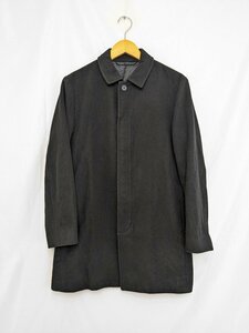 MUJI Muji Ryohin yak& шерсть . соотношение крыло кнопка пальто с отложным воротником размер S черный 