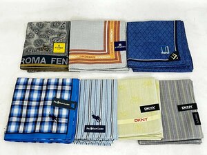 【未使用保管品】ハンカチ GIVENCY FENDI dunhill DKNY RALPH LAUREN 7点セット まとめ ジバンシィ フェンディ ラルフローレン ダンヒル