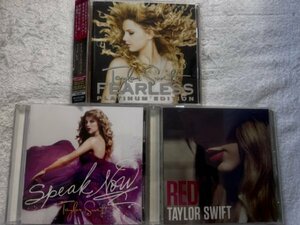 TAYLOR SWIFTテイラースウィフト オリジナルアルバムCD3枚セット 「FEARLESS」「RED」「Speak Now」