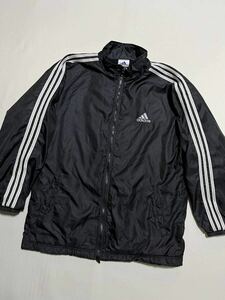 ★日本製 90s adidas メンズ O XL 裏地フリース ウィンドブレーカー ナイロンジャケット / ヴィンテージ オールド アディダス スポーツ 