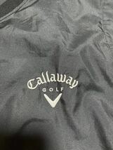 ★美品 Callaway GOLF Classic メンズ LL 大きめサイズ ウィンドブレーカー Vネック ベスト / キャロウェイ ゴルフウェア 黒 ブラック _画像3