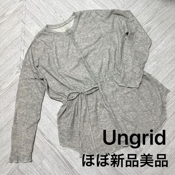 1.2回着用 美品!Ungrid レディース トップス カットソー フレア ロングTシャツ ウエスト デニム アングリッド